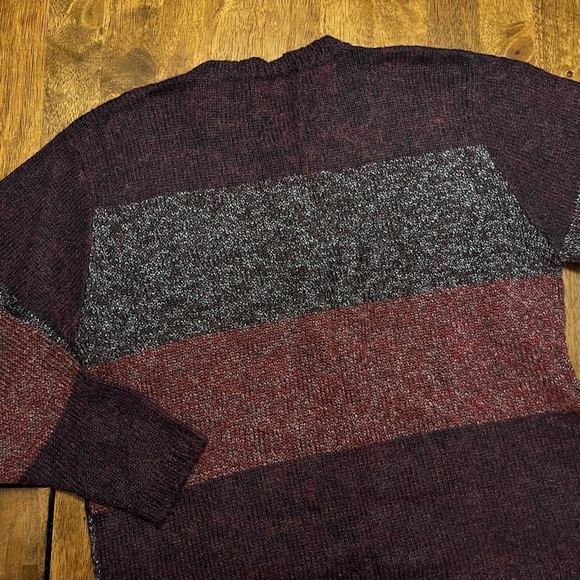 Christopher Banks Wool Blend Knit Cardigan Colorful Patchwork Long Sleeve Size L - Picture 9 of 9